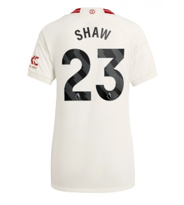 Manchester United Luke Shaw #23 Kolmaspaita Naisten 2023-24 Lyhyet Hihat